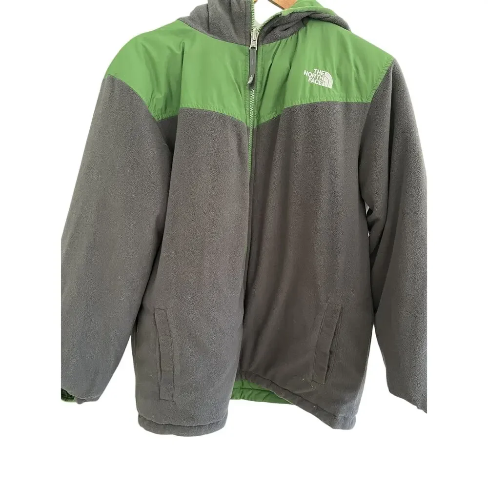 The North Face Mens Puffer Jacket L Reversible Quilted Hood Outoors Workwear